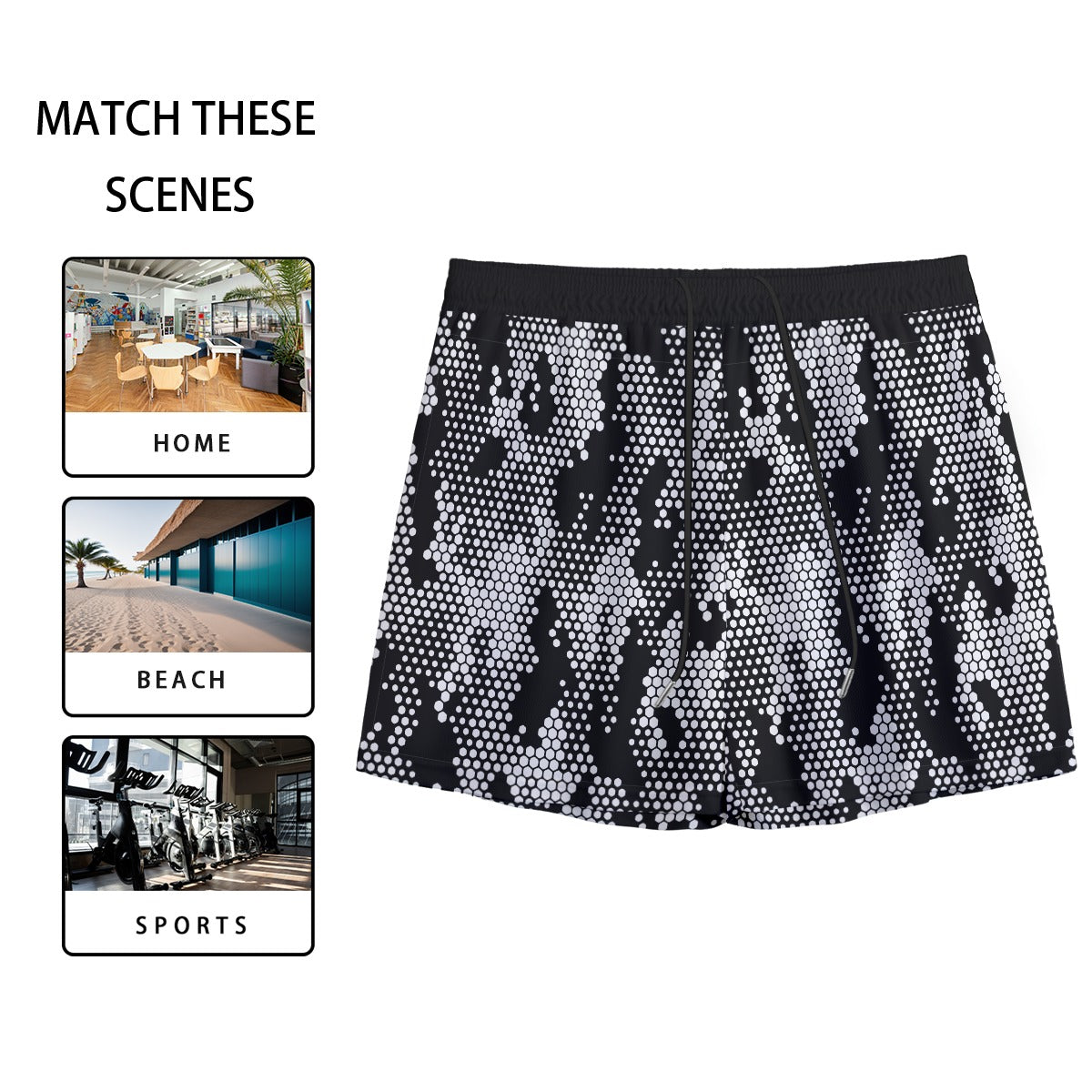 Halftone Camo (Shorts)-Shorts-Swish Embassy