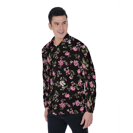 Hint of Floral (Long Sleeve Button Shirt)-Long Sleeve Button Shirts-Swish Embassy