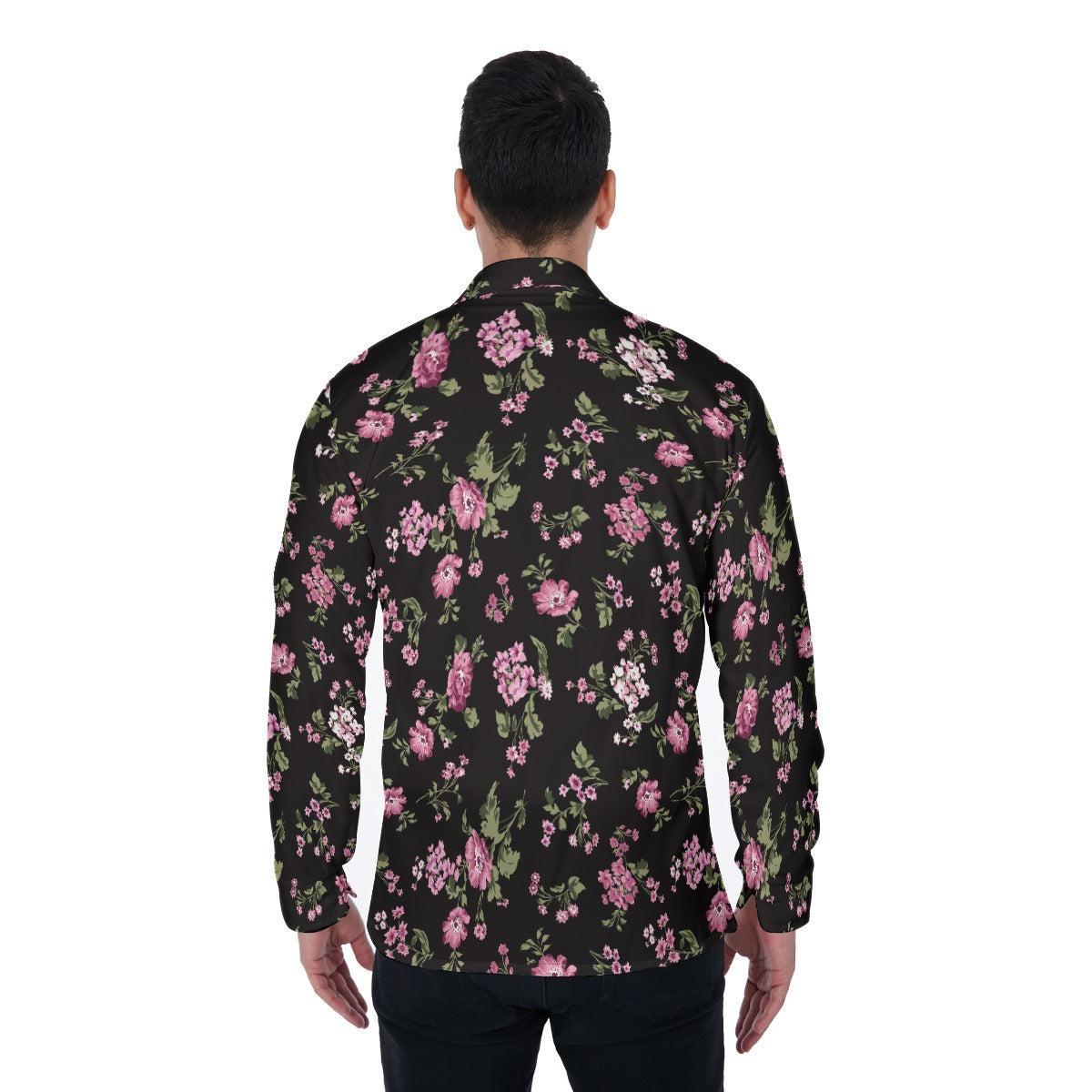 Hint of Floral (Long Sleeve Button Shirt)-Long Sleeve Button Shirts-Swish Embassy