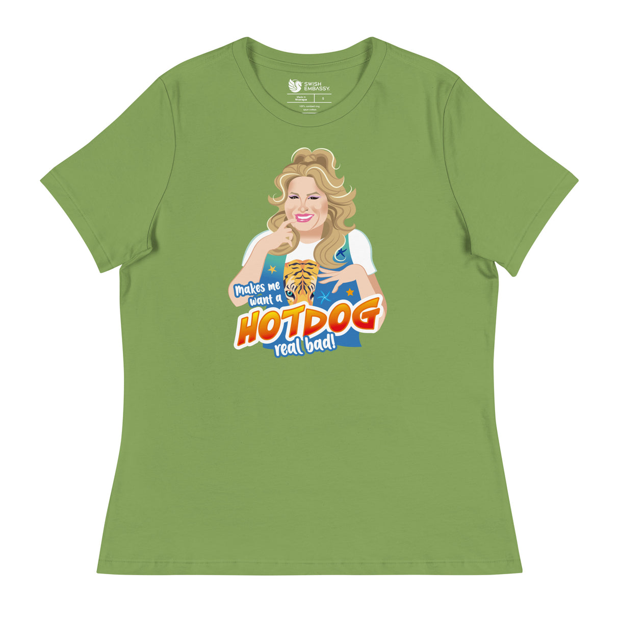 Hot Dog (Women's Relaxed T-Shirt)-Women's T-Shirts-Swish Embassy