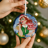 Hot To Snow (Ceramic Holiday Keepsake)-Ceramic Holiday Keepsake-Swish Embassy