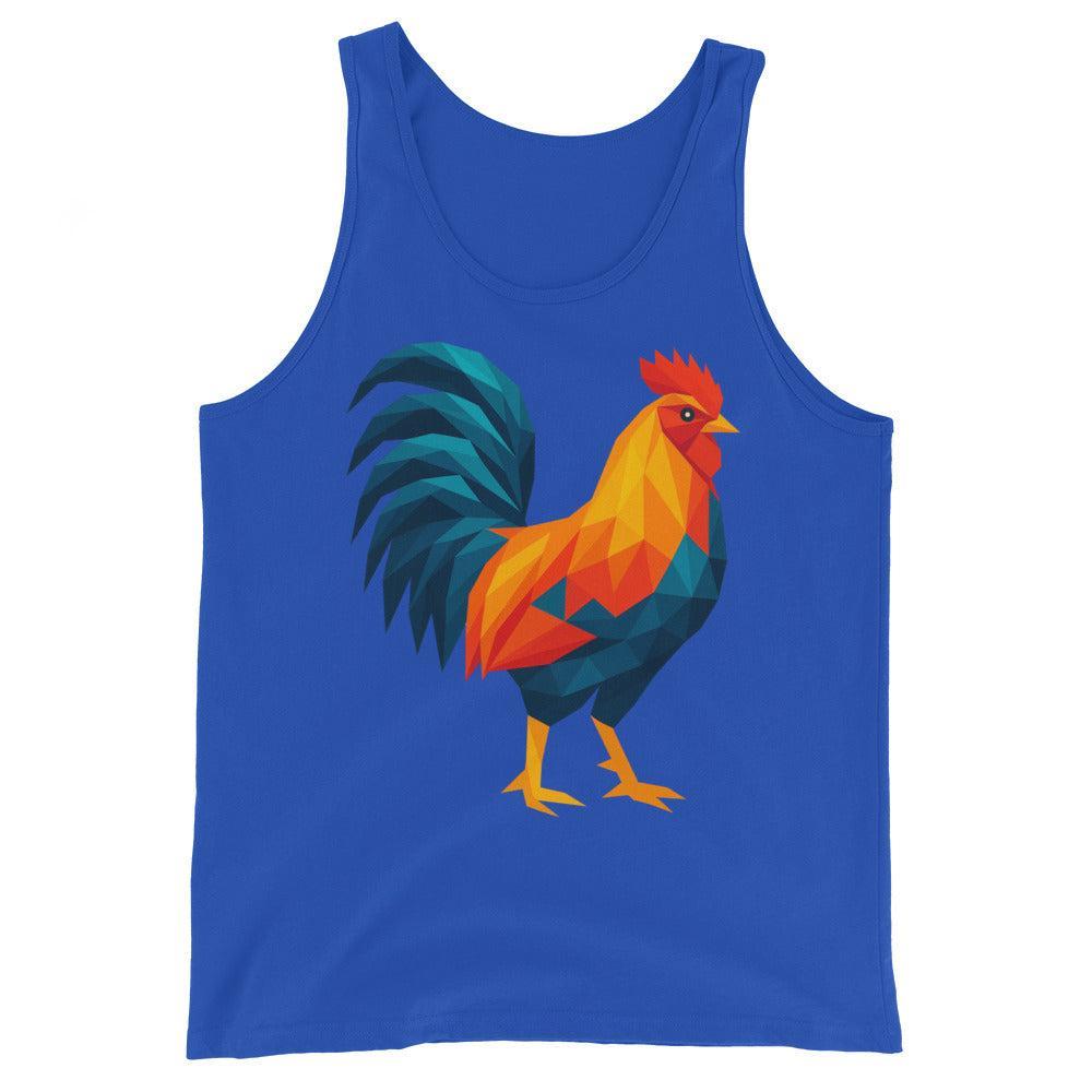 Huge Polygon Rooster (Tank Top)-Tank Top-Swish Embassy