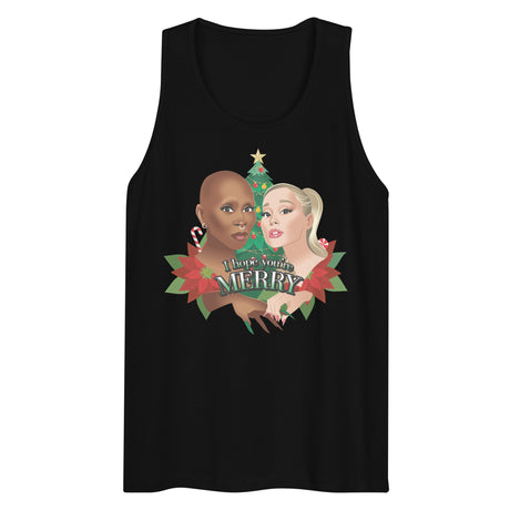 I Hope You're Merry (Tank top)-Christmas Tank Tops-Swish Embassy