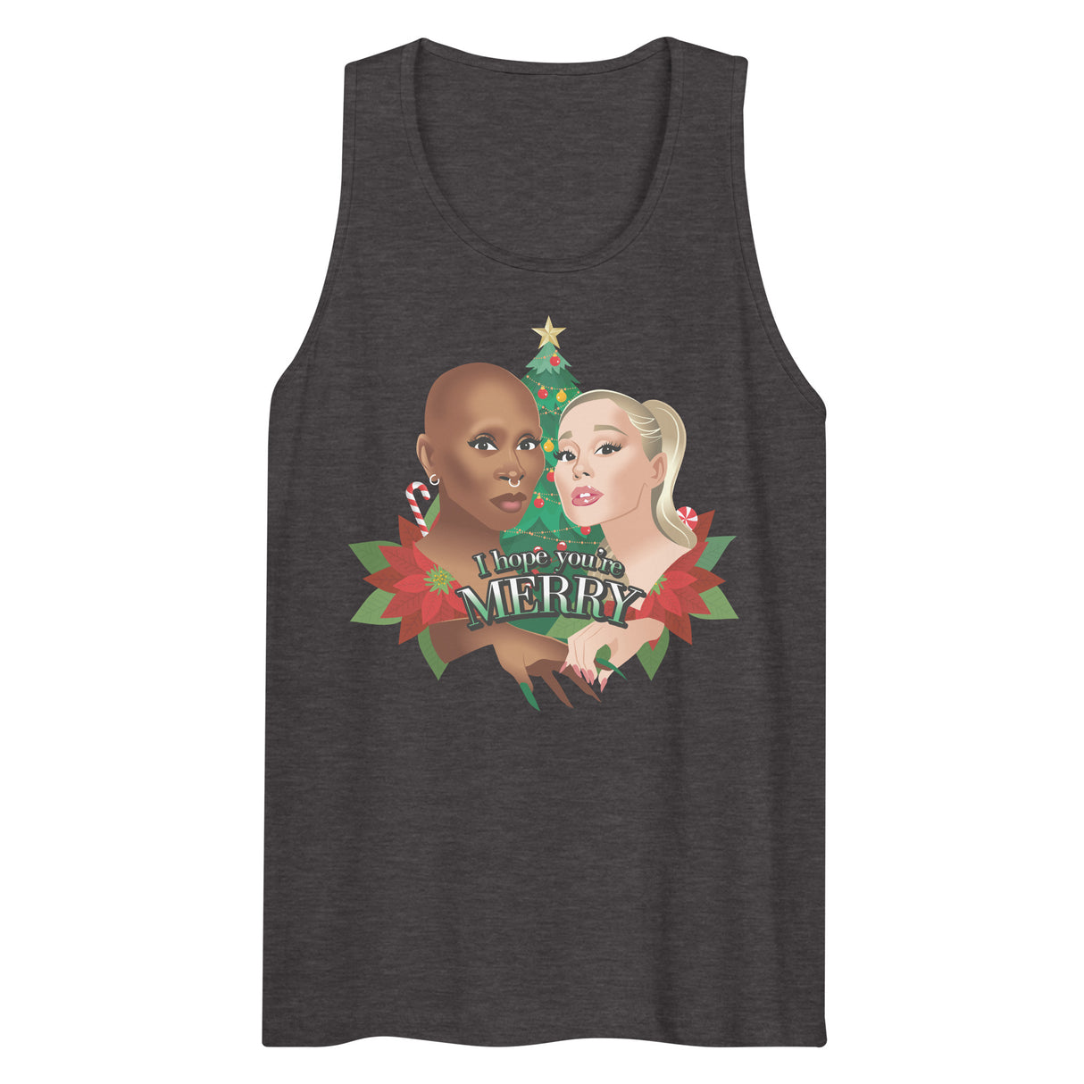 I Hope You're Merry (Tank top)-Christmas Tank Tops-Swish Embassy