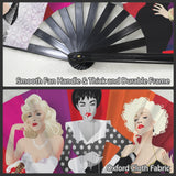 Material Girl (Folding Clack Fan)-Folding Fans-Swish Embassy
