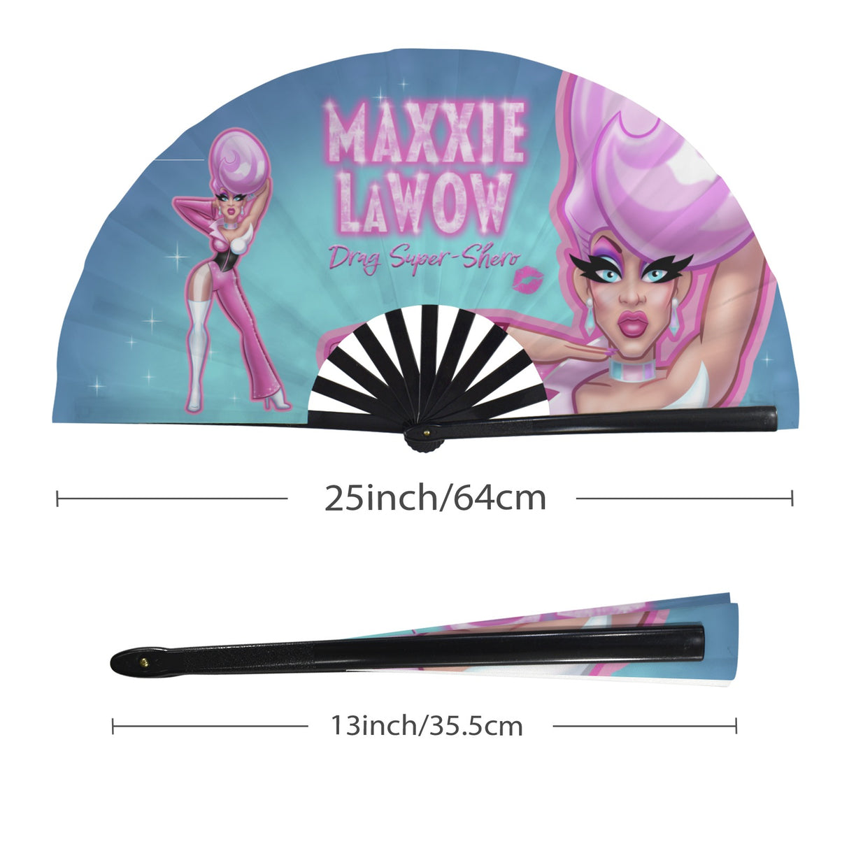 Maxxie LaWow (Folding Clack Fan)-Folding Fans-Swish Embassy