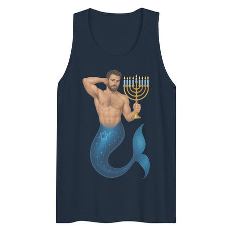 Mermenorah (Tank top)-Christmas Tank Tops-Swish Embassy