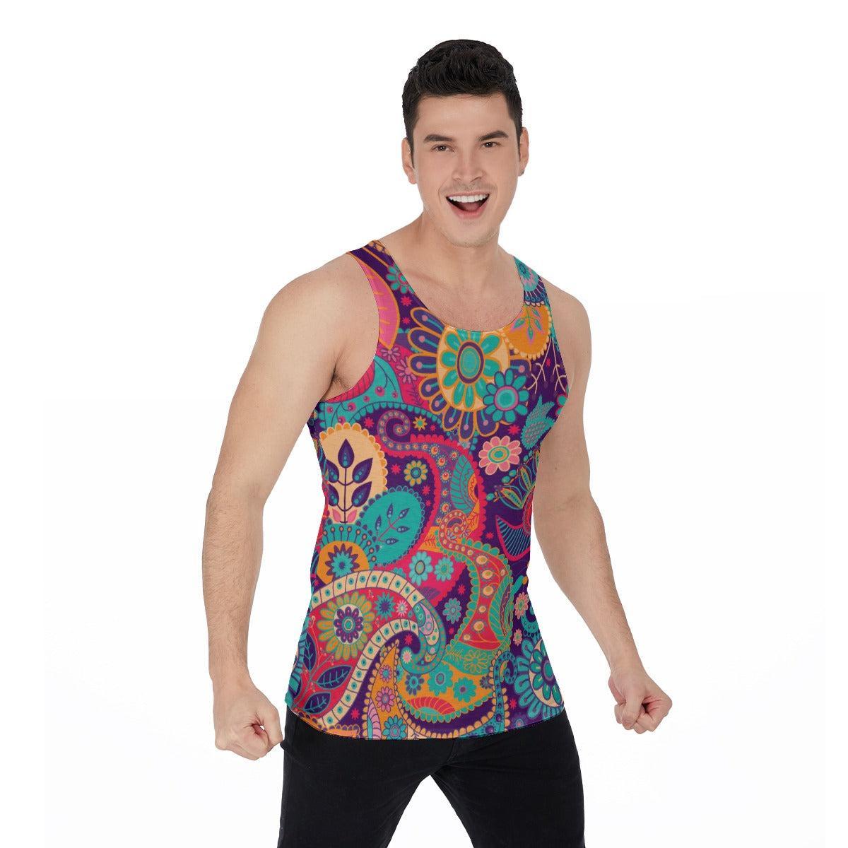 Paisley (Allover Tank Top)-Allover Tank Top-Swish Embassy
