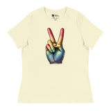 Peace and Pride (Women's Relaxed T-Shirt)-Women's T-Shirts-Swish Embassy