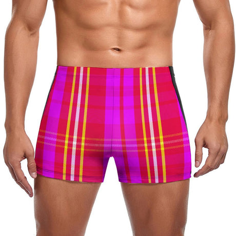 Pink Plaid Club (Square Cut Trunks)-Square Cut Trunks-Swish Embassy