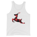 Plaid Reindeer (Tank Top)-Christmas Tank Tops-Swish Embassy