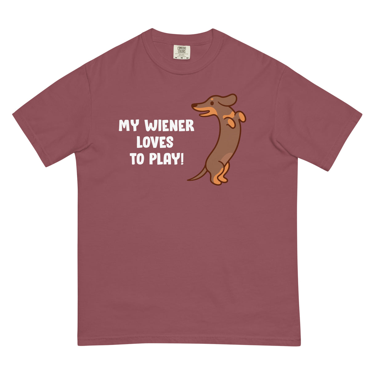 Playful Wiener (Boxy Tee)-Boxy T-Shirt-Swish Embassy