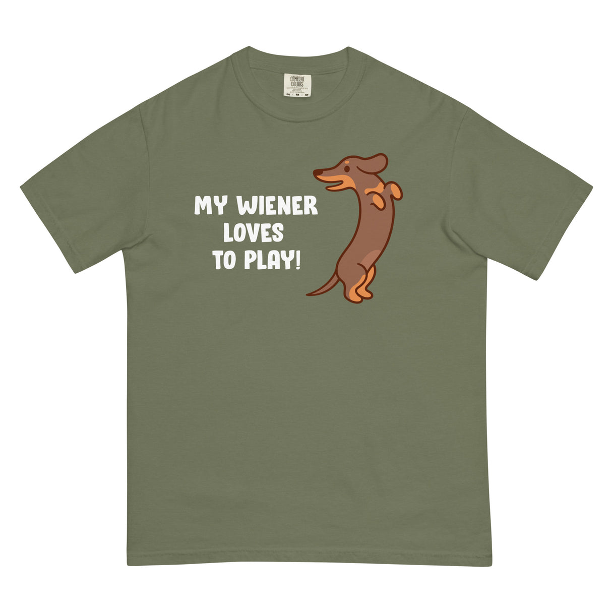 Playful Wiener (Boxy Tee)-Boxy T-Shirt-Swish Embassy
