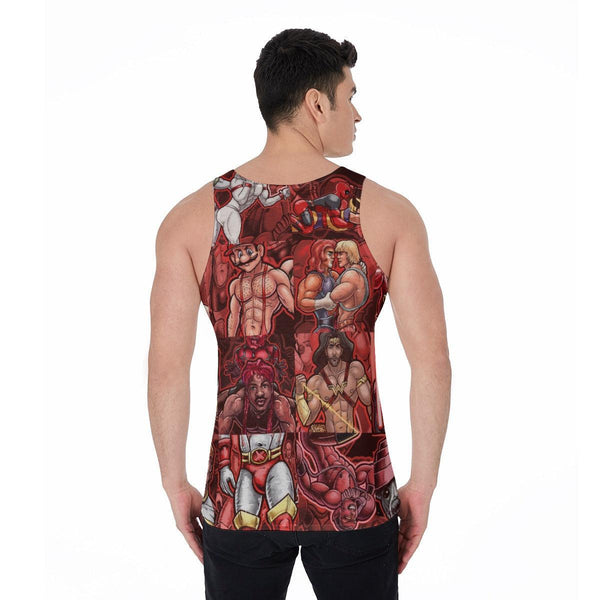 Pop Boys Red — Allover Tank Top