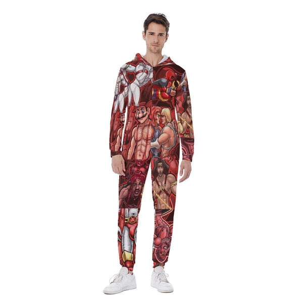 Pop Boys Red — AOP Union Suit