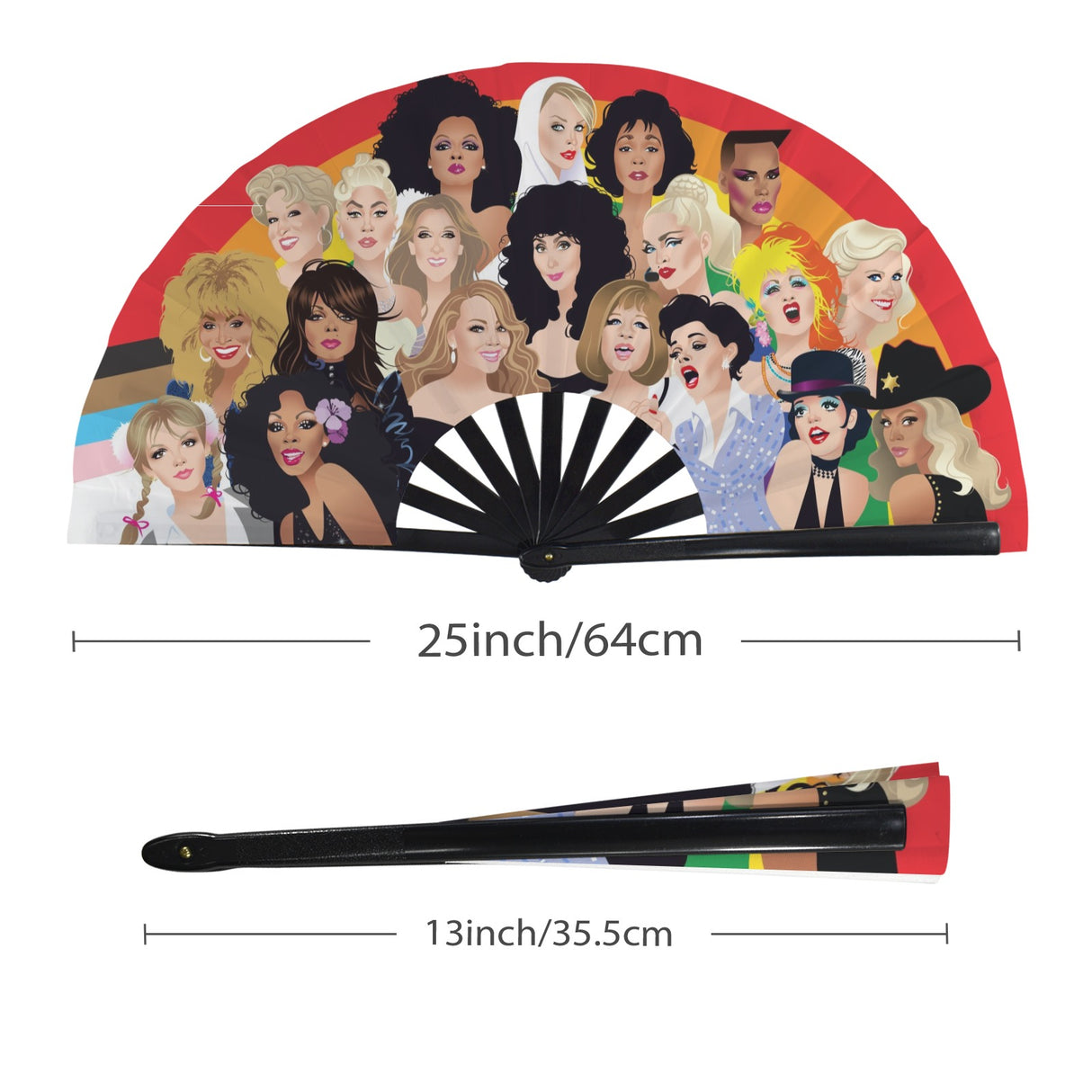 Pride Divas (Folding Clack Fan)-Folding Fans-Swish Embassy