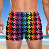 Pride Houndstooth (Square Cut Trunks)-Square Cut Trunks-Swish Embassy