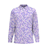 Purple Glory (Cotton Long Sleeve Shirt)-Cotton Long Sleeve Button Shirt-Swish Embassy