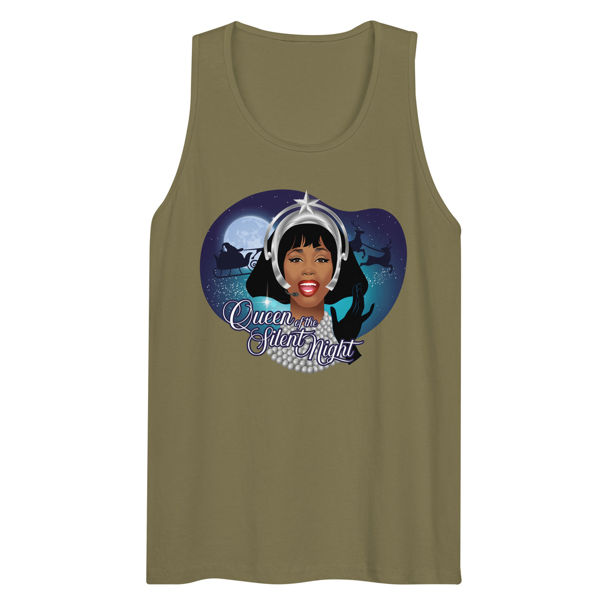 Queen of the Silent Night (Tank top)-Christmas Tank Tops-Swish Embassy