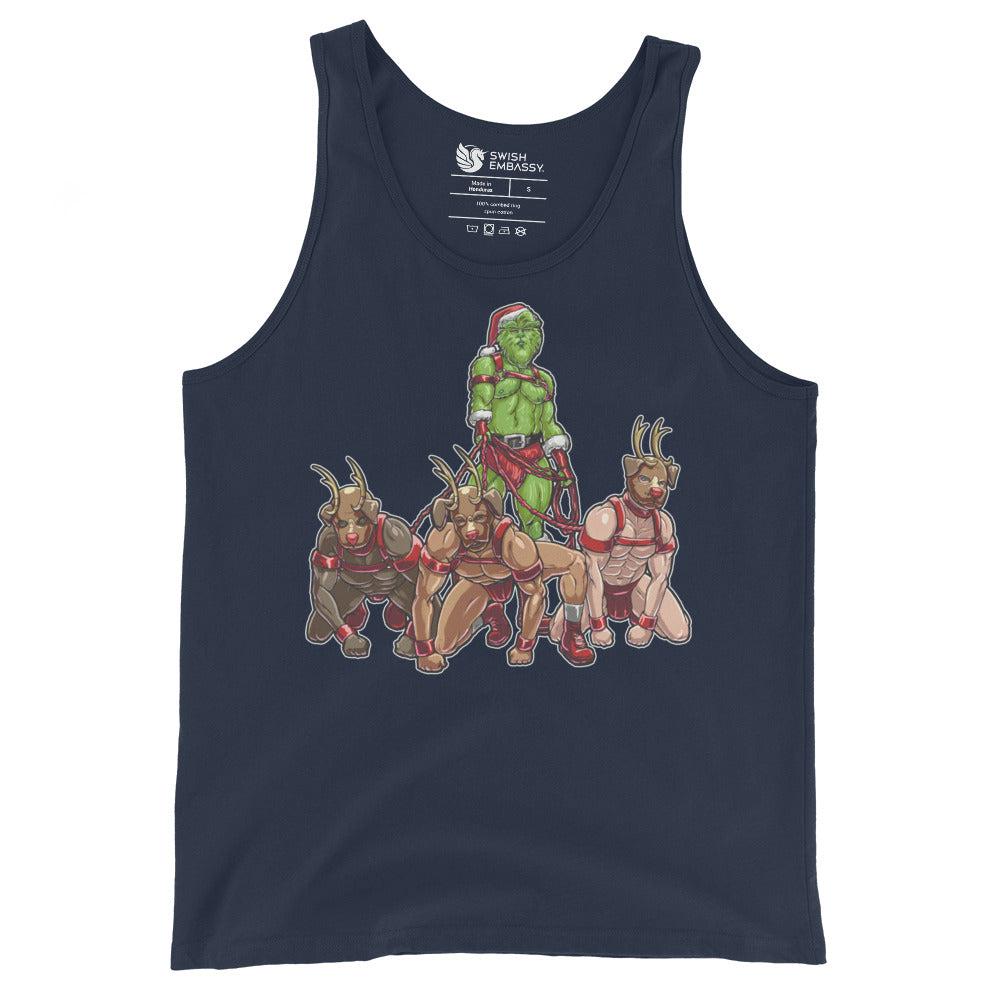 Reindeer Gains (Tank Top)-Christmas Tank Tops-Swish Embassy