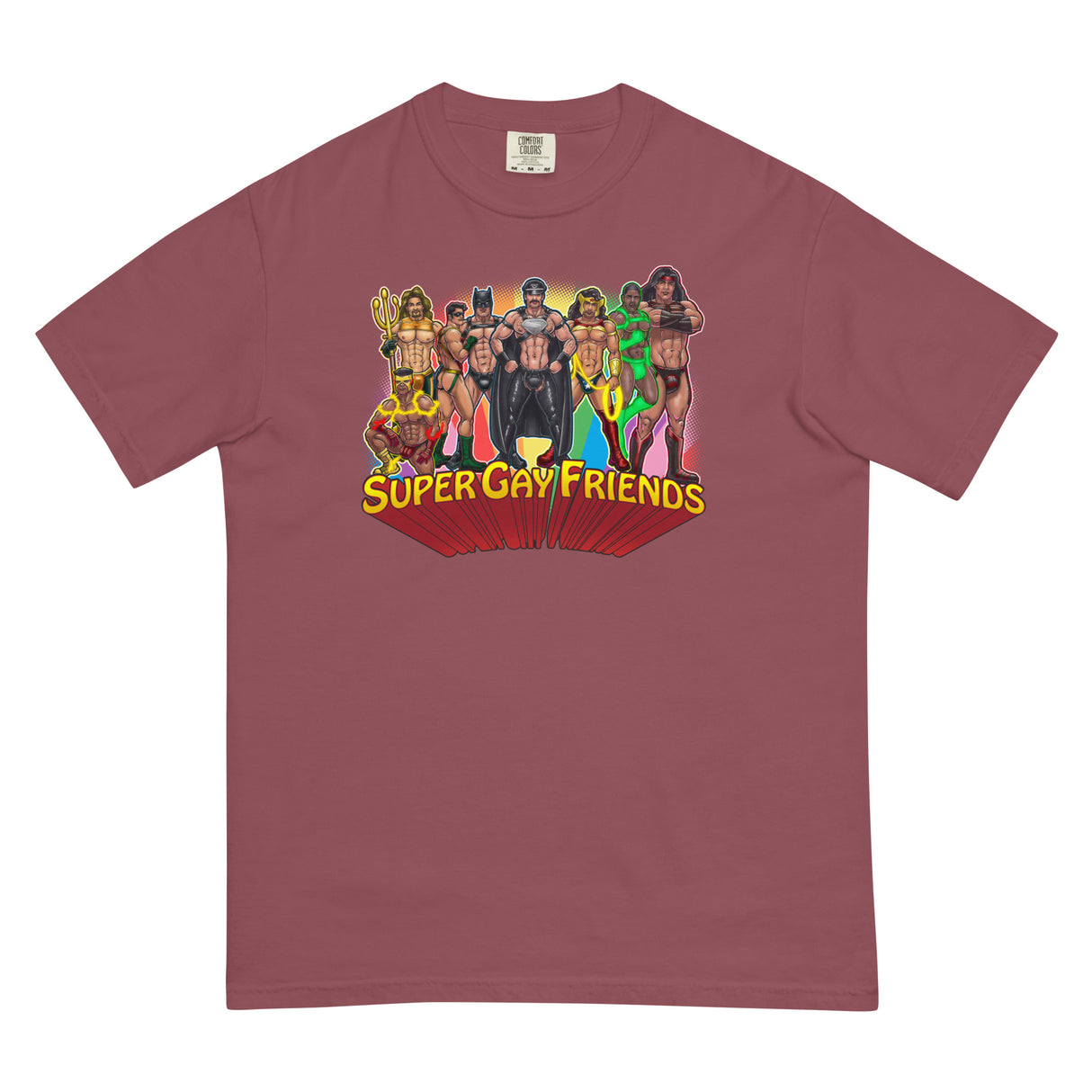 Supergay Friends (Boxy Tee)-Boxy T-Shirt-Swish Embassy