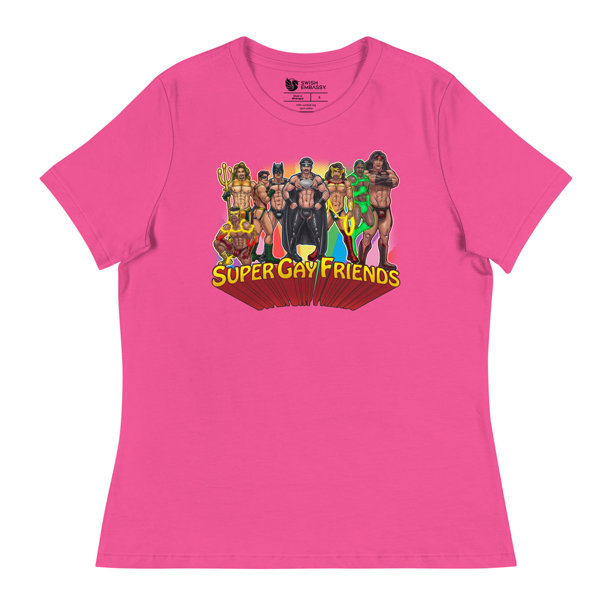 Supergay Friends (Women's Relaxed T-Shirt)-Women's T-Shirts-Swish Embassy