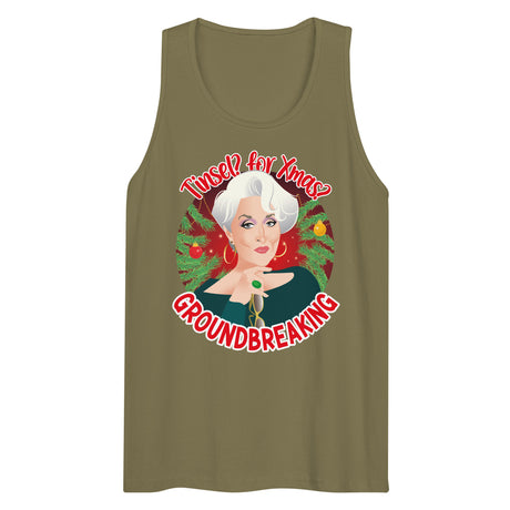 Tinsel for Xmas? Groundbreaking (Tank Top)-Christmas Tank Tops-Swish Embassy