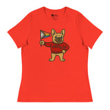 Varsity Pride Puppy (Women's Relaxed T-Shirt)-Women's T-Shirts-Swish Embassy