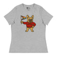 Varsity Pride Puppy (Women's Relaxed T-Shirt)-Women's T-Shirts-Swish Embassy