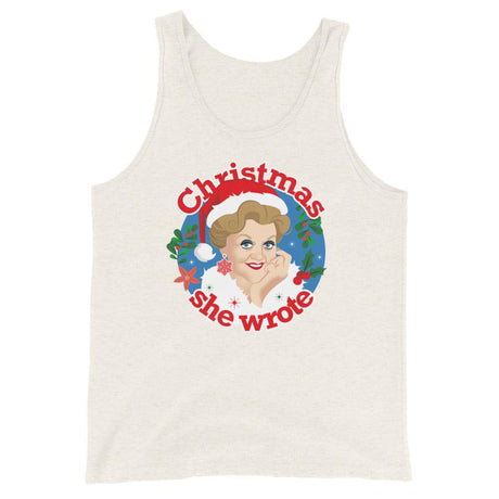 Xmas She Wrote (Tank Top)-Christmas Tank Tops-Swish Embassy