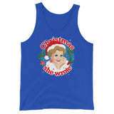 Xmas She Wrote (Tank Top)-Christmas Tank Tops-Swish Embassy