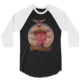 Debut garment mockup | Taurus (Raglan) | Black/White