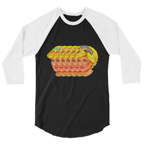 Debut garment mockup | Side-Di (Raglan) | Black/White