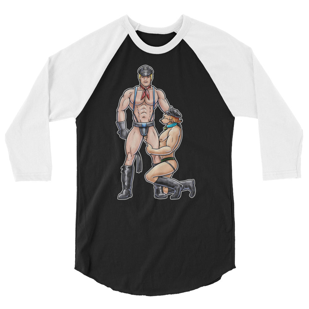 Debut garment mockup | Zoinks (Raglan) | Black/White