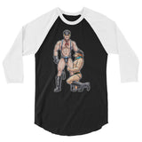 Debut garment mockup | Zoinks (Raglan) | Black/White