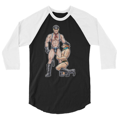 Debut garment mockup | Zoinks (Raglan) | Black/White