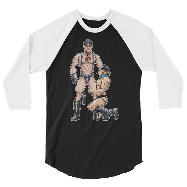 Debut garment mockup | Zoinks (Raglan) | Black/White