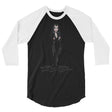 Debut garment mockup | Cara Mia (Raglan) | Black/White