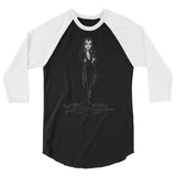 Debut garment mockup | Cara Mia (Raglan) | Black/White