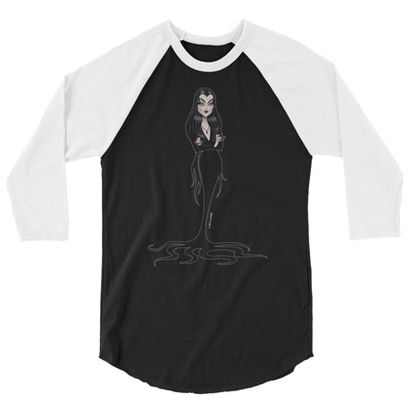Debut garment mockup | Cara Mia (Raglan) | Black/White
