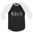 Debut garment mockup | Good Beef (Raglan) | Black/White