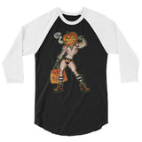 Debut garment mockup | Pumpkin Stud (Raglan) | Black/White