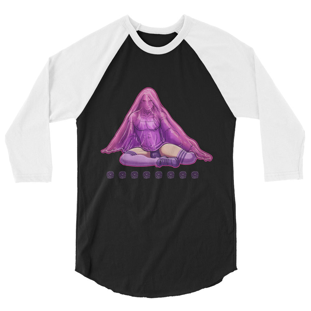 Debut garment mockup | Bless Me Daddy (Raglan) | Black/White
