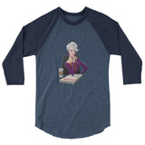 Dragon Lady (Raglan) - Heather Denim/Navy