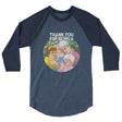 Thank You for Being a Friend (Raglan) - Heather Denim/Navy