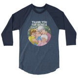 Thank You for Being a Friend (Raglan) - Heather Denim/Navy