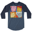 Pop Art Girls (Raglan) - Heather Denim/Navy