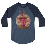 Taurus (Raglan) - Heather Denim/Navy