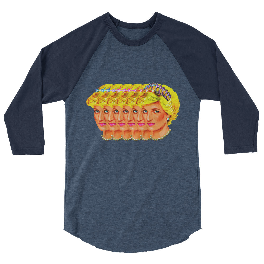 Debut garment mockup | Side-Di (Raglan) | Heather Denim/Navy