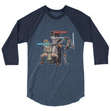 Debut garment mockup | House of Sabre (Raglan) | Heather Denim/Navy